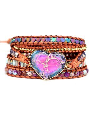 Boho Turquoise Beaded Wrap Bracelet for Women - Unique Jewelry Gift Idea